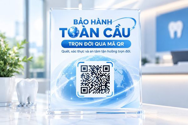 MEDDENTAL lifetime global warranty card with QR code